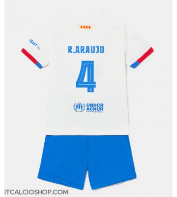 Barcelona Ronald Araujo #4 Seconda Maglia Bambino 2023-24 Manica Corta (+ Pantaloni corti)